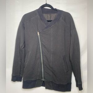 Lululemon Mula Bundle Wrap Black Asymmetrical Jacket Full Zip Moto